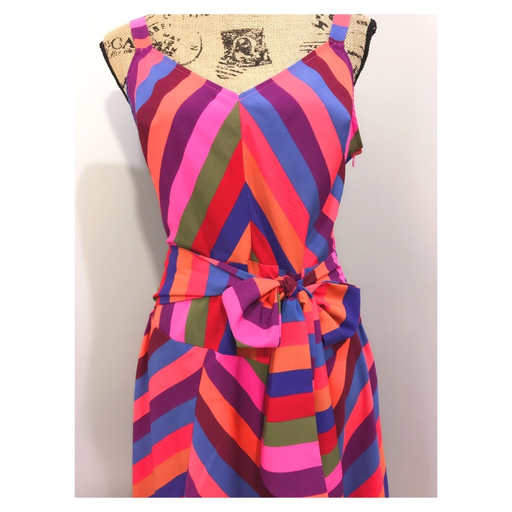 ❌SOLD❌A New Day Multi Colored Striped Dress Sash - Picture 4 of 7